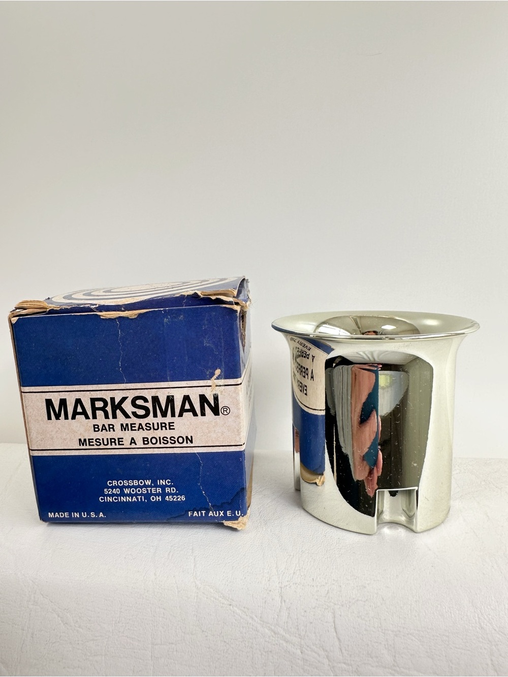 Marksman’s Chrome Bar Measure Cocktail Jigger - With Original Box